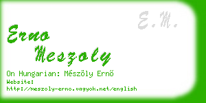 erno meszoly business card